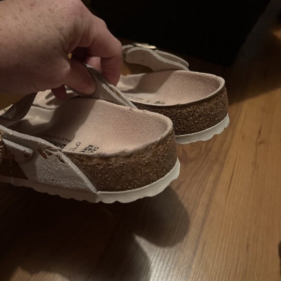 Birkenstock Gizeh Sandals Womens EU 38 US 7.5 Vintage Metallic Rose Copper Suede - Picture 7 of 14